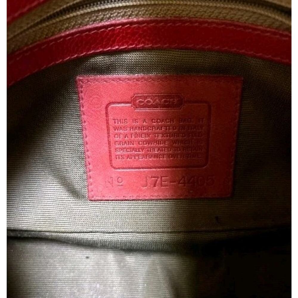 VINTAGE COACH Red Purse Handbag Pocketbook - Picture 4 of 8